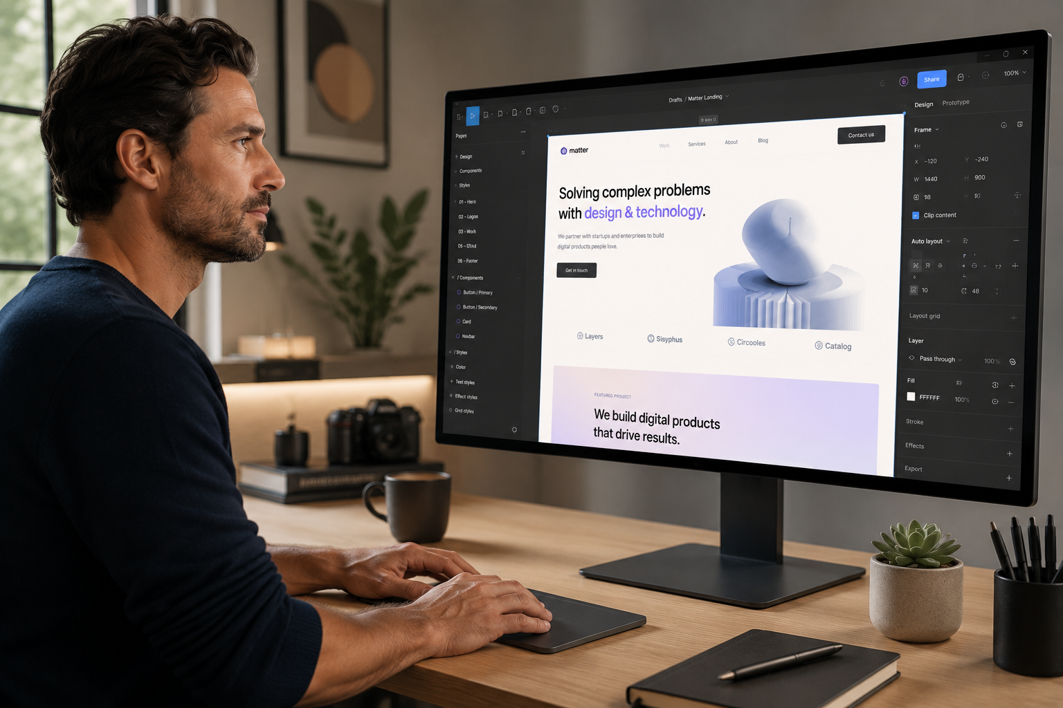 SmartStack developer crafting a modern business website with AI-ready integrations